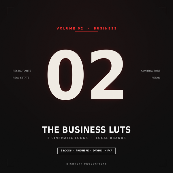 The Business LUTs — 5 Cinematic Looks for Local Brands