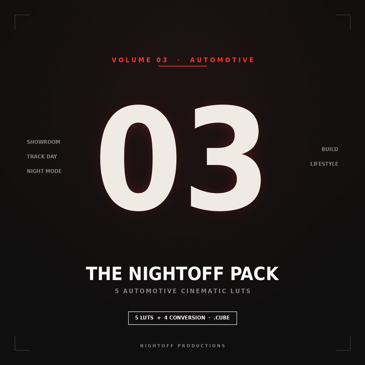 The Nightoff Pack — 5 Automotive Cinematic LUTs